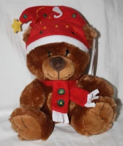 American Greetings Weihnachten Lametta Bär Stofftier mit roter Mütze 10 Zoll Neu mit Etikett - Bild 1 von 4