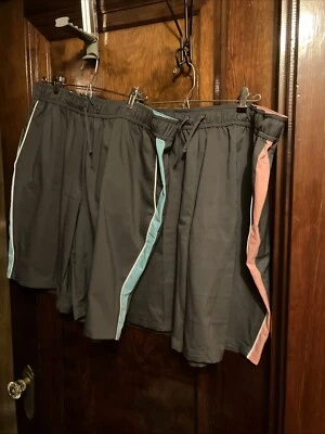(2) Par de Pantalones Cortos Largos SJB Active Rayas Laterales Talla 1X Gris con Agua y Melocotón Foto 1 de 4