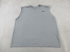 Nike Shirt Mens 4XL XXXXL Gray Tank Top Drifit Athletic Gym Training Swoosh
