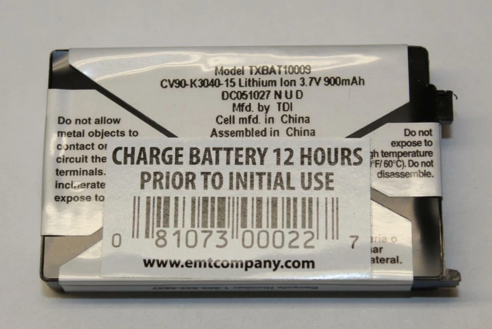 Batería de teléfono celular Kyocera TXBAT10009 Li-Ion 3.7V 900mAh para hoja K7 K9 Kx413 Foto 1 de 1