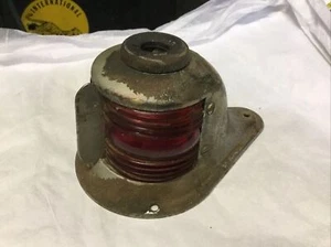 Vintage Boot Schleife Licht Messing Basis Metall Glas Linse - Bild 1 von 5