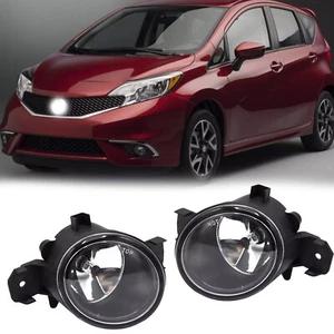 For Nissan Versa Note 2014-2016 Front Bumper Clear Fog Light Driving Lamp - Picture 1 of 13
