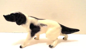 VINTAGE BLACK AND WHITE POINTER DOG FIGURINE BUDDY 2044 - Imagen 1 de 5