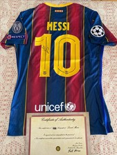 MAGLIA MESSI BARCELLONA AUTOGRAFATA SIGNED CON CERTIFICATO AUTENTICAZIONE COA