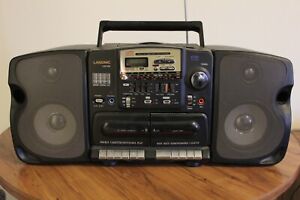 Super rare Lasonic CDP-983 Boombox Ghetto Blaster Radio tape deck cd player.