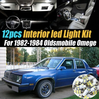 Kit de bombillas LED interiores de coche súper blancas de 12 piezas para Oldsmobile Omega 1982-1984 Foto 1 de 4
