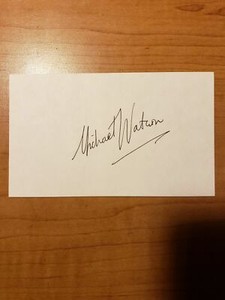 MICHAEL WATSON - BOXER - AUTOGRAPH SIGNED - INDEX CARD -AUTHENTIC - A3143