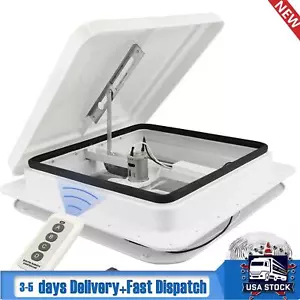14" Caravan Skylight Roof Vent Remote Control Camper Motorhome RV Exhaust Fan - Picture 1 of 14