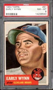1953 Topps 61 Early Wynn Indians PSA 8 14236540 - Picture 1 of 1