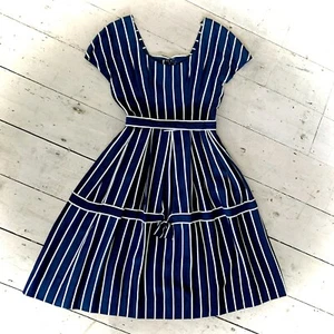 Vintage 1970’s Does 1950’s Handmade Day Dress Size 8 - Picture 1 of 8