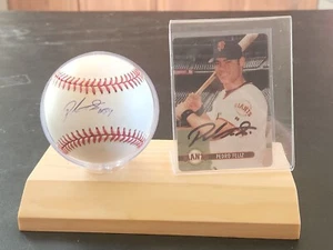 Pedro Feliz signed Official Rawlings NL baseball & Card W Display - Picture 1 of 2