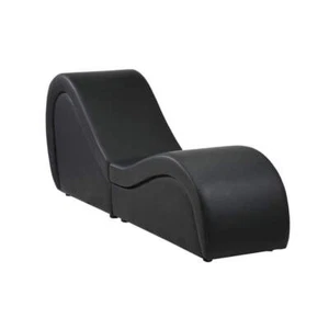 Oikiture Tantra Sofa Love Seat Chaise Lounge Couples Yoga Bed Black - Picture 1 of 10