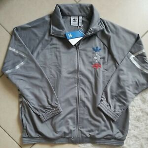 Adidas Originals Men's REF/MET Metallic Trefoil Track Jacket Gray Color Size XL