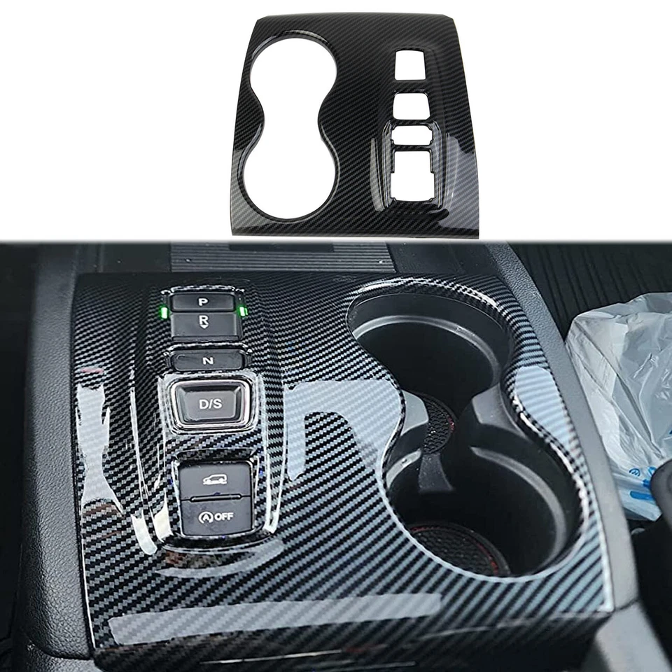 Carbon Fiber Style Central Control Gear Shift Panel Trim for Honda Ridgeline - Image 1 of 4