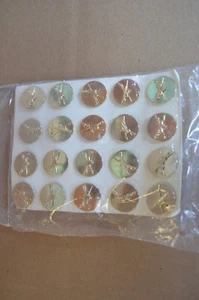 Lot of 20 US Army 1" Brass Armored Collar Pin Ira Green Sealed in Plastic - Picture 1 of 3