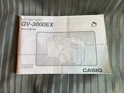 CASIO QV 3000 EX ~ 3.3 MP 3x Zoom DIGITAL CAMERA Manual - Image 1 of 2