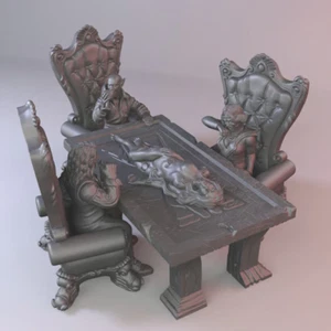 Set 19 - Vampire Meal - Scenery Miniatures by Tiny Furniture - Picture 1 of 2
