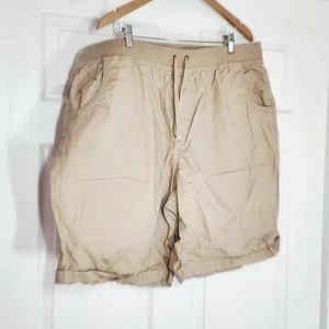 BASIC EDITIONS 2XL beige Shorts POCKETS - Picture 1 of 3