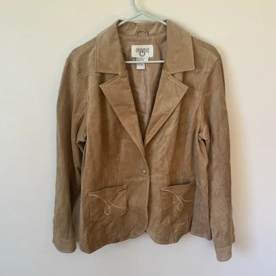 Jaqueta Cervelle camurça bege ocidental. Tamanho grande. Muito bom estado - Imagem 1 de 4