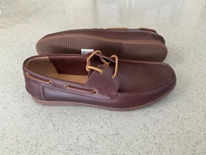 Clarks Hombres Morven Sail British Zapatos de Cuero Tostado Reino Unido Talla 10, Cubierta, Barco, NUEVO - Imagen 1 de 7