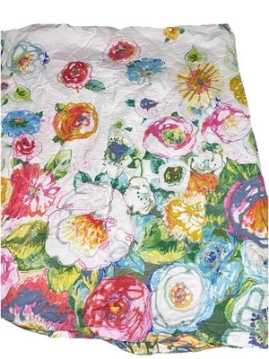 Pine Cone Hill Flower Shower Full/Queen Duvet Cover 100% Cotton - Image 1 of 4