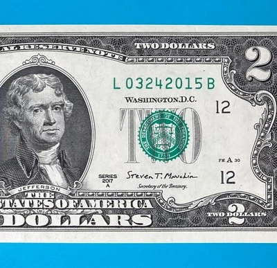March 24, 2015 (L 03242015 B) BIRTHDAY Note $2 Two Dollar Bill *UNC* - Image 1 of 4