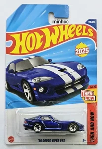 HOT WHEELS 96 DODGE VIPER GTS BLUE LONG CARD COMBINE POST - Picture 1 of 1