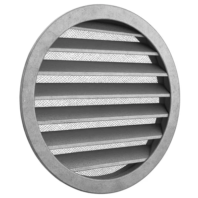 MKK Lüftungsgitter Wickelfalzrohr Abluftgitter Insektennetz Aluminium Rund Gitter