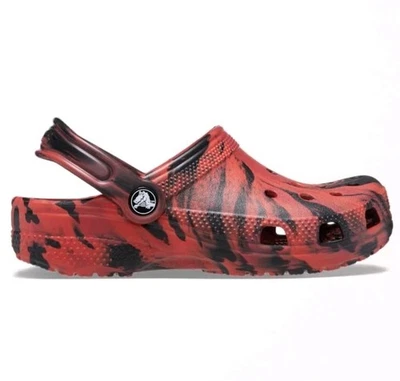 Crocs Classic Clog - Marbled Red / Black Kids Unisex Size C5 - Image 1 of 4