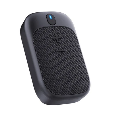 Black Wearable Waterproof Wireless Bluetooth 5.4 Speaker Mic Clip-On Portable - Image 1 of 4