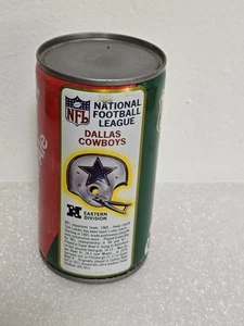 Vintage Canada Dry NFL Football Team Helmet Dallas Cowboys Steel Soda Pop Can - Picture 1 of 6