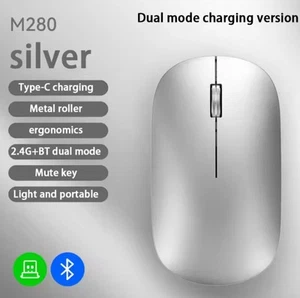 🩶 Xiaomi Wireless Mouse Silver 🔋 USB-C Silent Click | Bluetooth & 2.4G 🖱️ - Picture 1 of 5