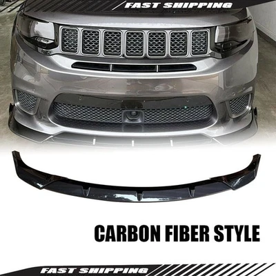 Разделитель кромок переднего бампера из углеродного волокна для Jeep Grand Cherokee SRT 14-21 США - Изображение 1 из 4
