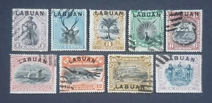 1894 Labuan stamps. Full set of 9. Fine, used. Please read description. - Picture 1 of 3