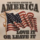 ALL AMERICAN OUTFITTERS UNITED  STATES OF AMERICA LOVE IT OR LEAVE IT SHIRT 