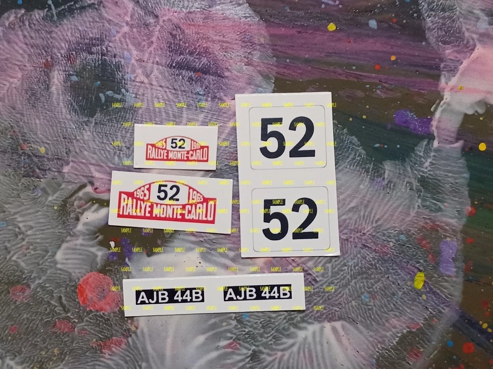 Corgi  321 Mini Cooper Monte Carlo Rallye Reproduction weatherproof Water Slides - Image 1 of 1