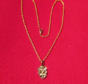 14KT GOLD PLATED NUGGET $ DOLLAR SIGN CHARM WITH 16-30 INCH ROPE NECKLACE- 408 - Picture 1 of 4