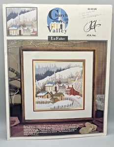 Church in a Valley JCA Inc Winter Village Counted Cross Stitch Pattern USA 84041 - Picture 1 of 4