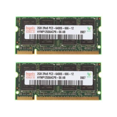 4GB Kit 2x 2GB HP Compaq Presario CQ56-219WM DDR2 Laptop Memory SODIMM RAM Hynix - Image 1 of 4