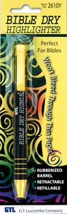 Bible Dry Highligher Pen Yellow Comfort Grip Vibrant Color - Picture 1 of 1