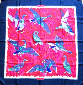 Neu ohne Etikett Vintage HERMES "Col Verts" Enten Kaschmir & Seide Schal 35" - Bild 1 von 10