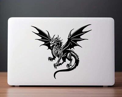 Fierce Dragon Decal · Mythical Vinyl Art Sticker for Laptop Computer, Car Window - Image 1 of 4