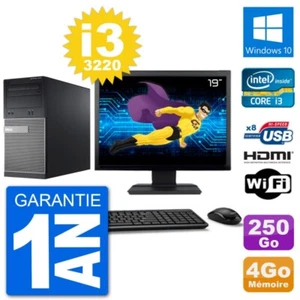 PC Dell 3010 MT Ecran 19" i3-3220 RAM 4Go Disque Dur 250Go HDMI Windows 10 Wifi - Photo 1/3