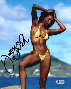 COSTUME DA BAGNO ILLUSTRATO SPORTIVO FOTO 8x10 firmato JASMYN WILKINS MODELLO BECKETT BAS - Foto 1 di 2