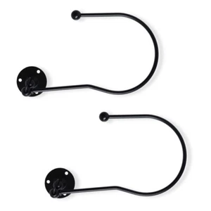 Cosmo Black Swing curtain holdbacks, embraces cord ties x 2 - Picture 1 of 2