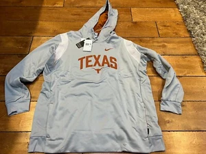 NEW NIKE TEXAS LONGHORNS ON FIELD THERMA FIT HOODIE SWEATSHIRT GRAY 2XL $85 - Picture 1 of 8