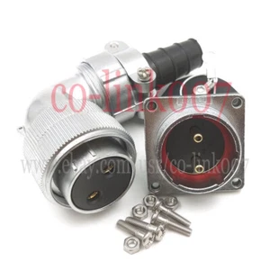 2Pin Aviation Connector, WF28 Bulkhead Industrial Power Connector, Panel Mount - Picture 1 of 6