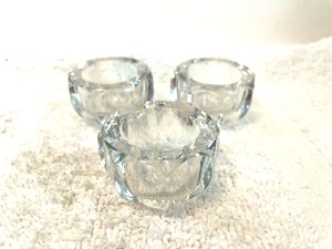 4 VTG Open Salt Cellar Plain Clear Glass As Is - Picture 1 of 5