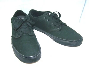EUC VANS Skate Shoes Mens Size 12 D Low Top Black Canvas Skateboarding 721461 - Picture 1 of 8