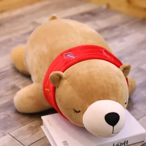 Cute Brown Polar 20'' Stuffed Animal Hugging Pillow Plushies Super Soft - Picture 1 of 4
